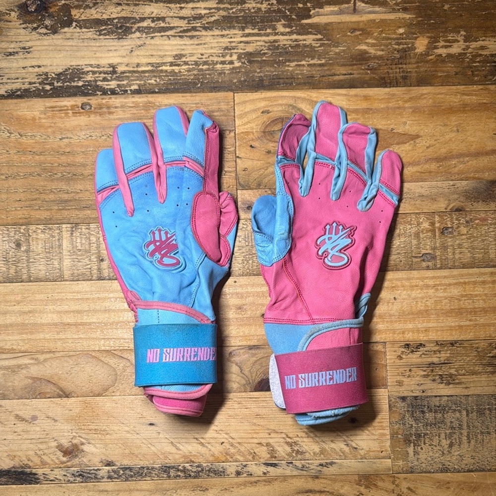 Pink and Blue No Surrender Gloves L
